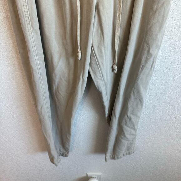 Free People Margate Pleated High-Rise Paperbag Waist Pants Beach Beige Cream S - Picture 9 of 15